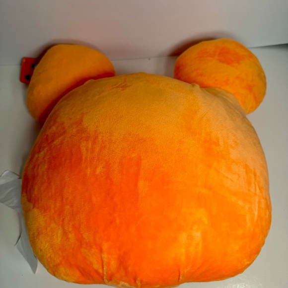decorative throw pillow in the shape of a Mickey Mouse Pumpkin jack-o'-Lantern. - Picture 6 of 12